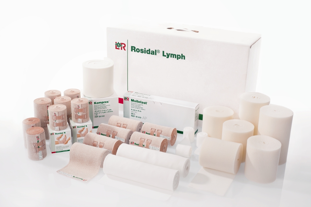 Lohmann Rauscher Rosidal Lymph Kompressionsbinden für Lymphdrainage